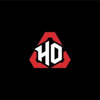 HO initial logo esport team concept ideas vector