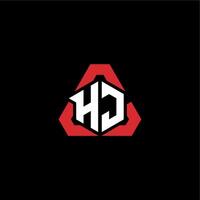 HJ initial logo esport team concept ideas vector