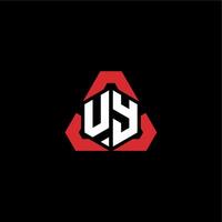 UY initial logo esport team concept ideas vector