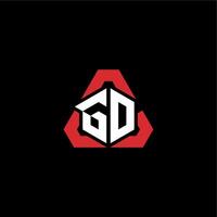 GD initial logo esport team concept ideas vector