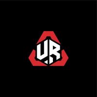 UR initial logo esport team concept ideas vector