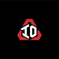IO initial logo esport team concept ideas vector