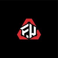 FW initial logo esport team concept ideas vector