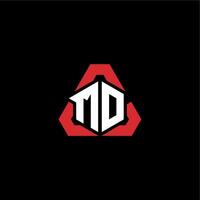 MD initial logo esport team concept ideas vector