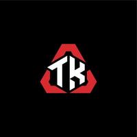 TK initial logo esport team concept ideas vector