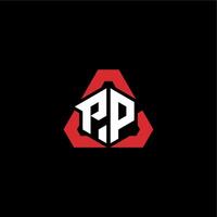 PP initial logo esport team concept ideas vector