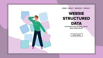 negocio sitio web estructurado datos vector