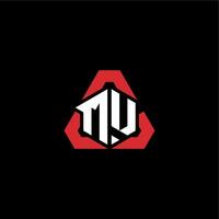 MU initial logo esport team concept ideas vector