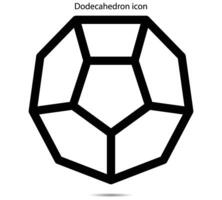 Dodecahedron icon, Vector illustrator