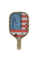 AI generated a padel paddle in the colors of the US flag png