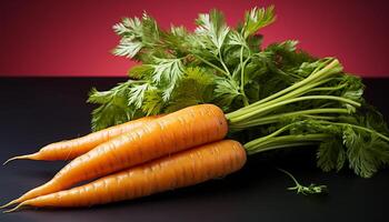 AI generated Fresh, healthy, organic vegetable salad a colorful, nutritious meal generated by AI photo