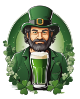 AI generated graphics  mug of green beer graphics for saint patrick's day png