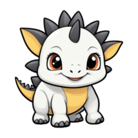 AI generated graphics little cute kawaii dragon png