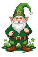 ai generado gnomo duende gráfico para Santo patrick's día png