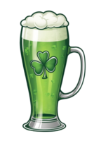 AI generated graphics  mug of green beer graphics for saint patrick's day png