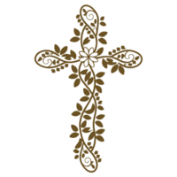 AI generated graphics a simple openwork cross png