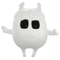 3d boneco de neve personagem branco png