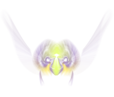 Illusion light colorful abstract bird flying purple yellow png