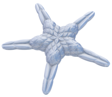 3D starfish white glass png