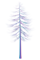 3D tree pine colorful blue pink png