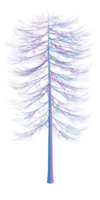 3D tree pine colorful blue pink png