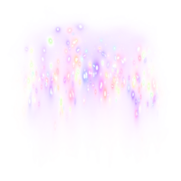 une arc en ciel de coloré lumières sur une transparent Contexte. feu d'artifice embrasé explosion coloré. png