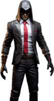 AI generated Isolated man hero suit on transparent background png Generative AI