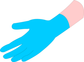 The glove  rubber blue color PNG