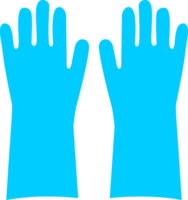 The glove  rubber blue color PNG
