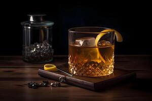AI generated Rusty Nail - Originated in Scotland, made with whiskey and Drambuie photo