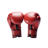 ai généré boxe gants contre transparent Contexte - ai généré png