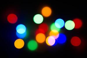 Colourful bokeh balls photo