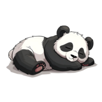 ai genererad sovande liten panda klistermärke stil transparent bakgrund - ai genererad png