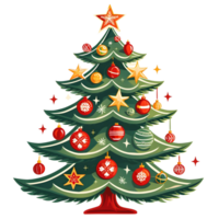 AI generated Set of Christmas decoration attributes icons sticker transparent background - Ai Generated png
