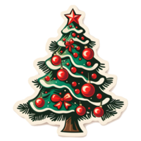 AI generated Set of Christmas decoration attributes icons sticker transparent background - Ai Generated png