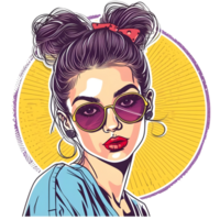 AI generated Comic style pop art sticker style on transparent background - Ai generated png