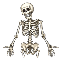 ai gegenereerd menselijk skelet sticker stijl transparant achtergrond - ai gegenereerd png
