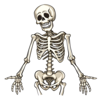 AI generated Human skeleton sticker style transparent background - Ai Generated png