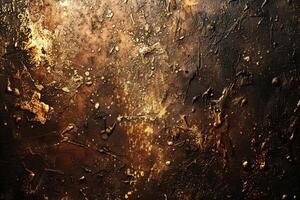 AI generated Rough Texture with Gold Splashes photo