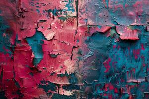 AI generated Peeling Paint Texture in Vivid Colors photo