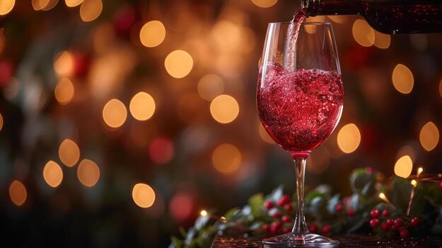 AI generated Red wine on the background, fresh ripe grapes photo