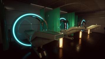 futuristic hospital MRI in clinic video