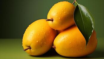AI generated Freshness and nature in a single juicy apple, a healthy snack generated by AI photo