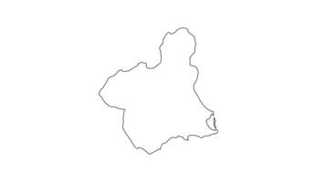 animated sketch map of Murcia in spain video