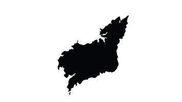 animering den där former en Karta av en coruna i Spanien video