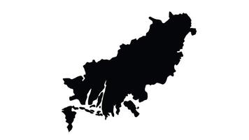 animation cette formes une carte de Busan dans Sud Corée video