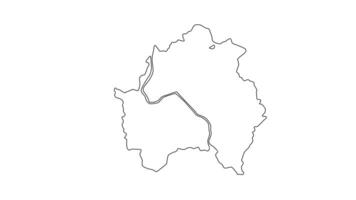 Animated sketch map of Anyang in South Korea video