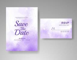 Wedding invitation with abstract watercolor background vector