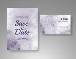 Wedding invitation with abstract watercolor background vector