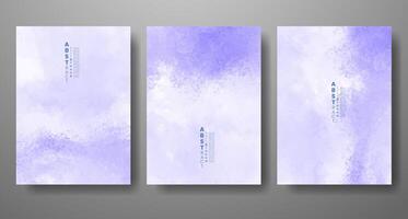 Set of creative hand painted abstract watercolor background. Design for your cover, date, postcard, banner, logo. vector